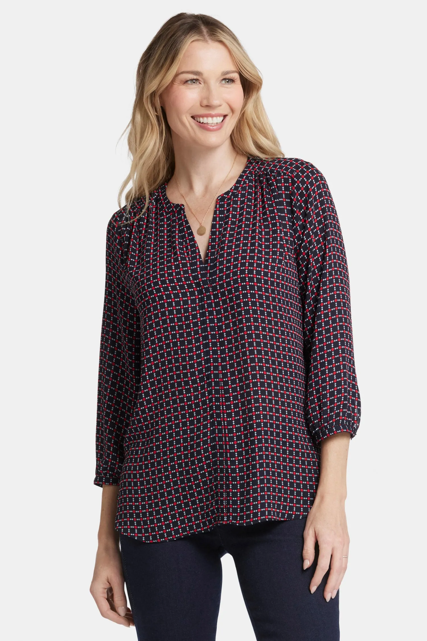 Pintuck Blouse - Starlet Geo