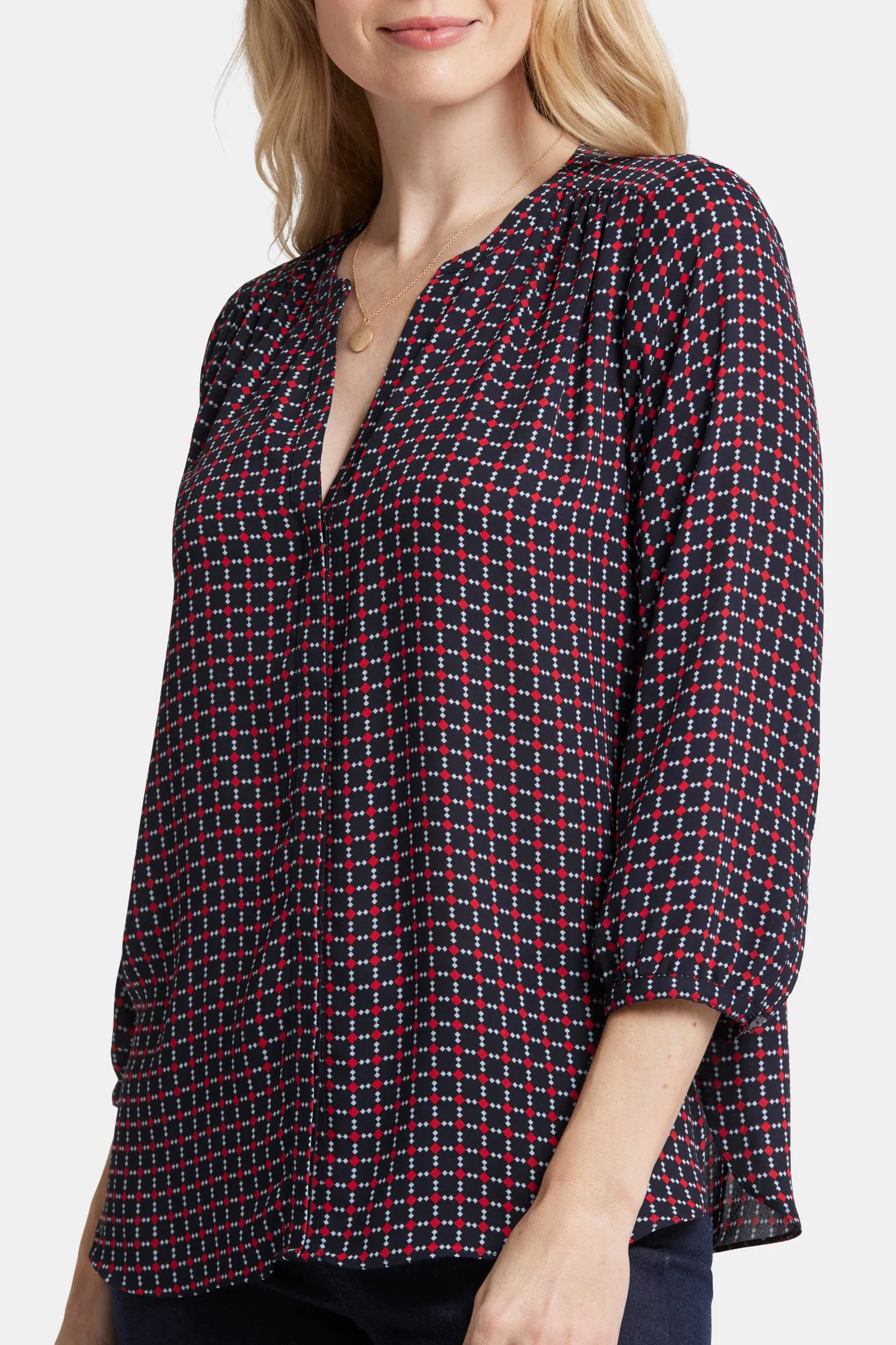Pintuck Blouse - Starlet Geo