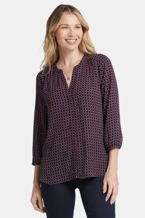 Pintuck Blouse - Starlet Geo