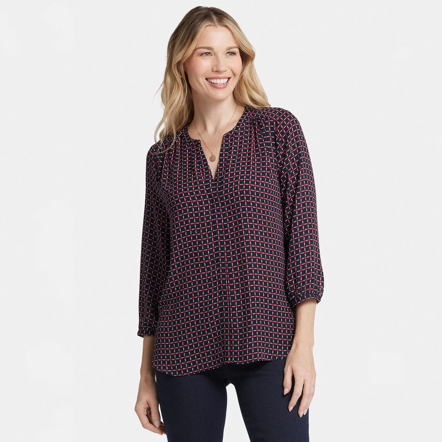 Pintuck Blouse - Starlet Geo