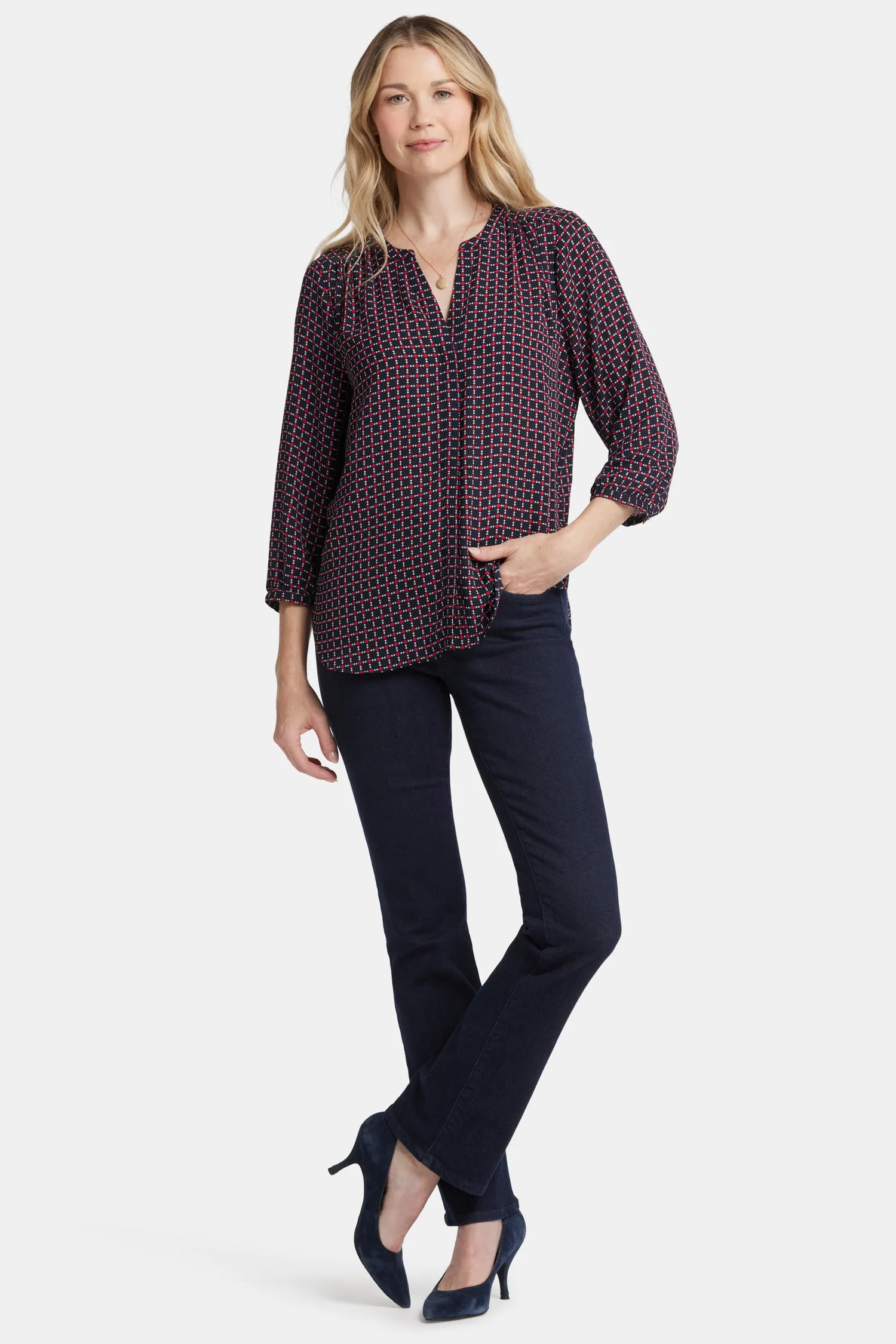 Pintuck Blouse - Starlet Geo