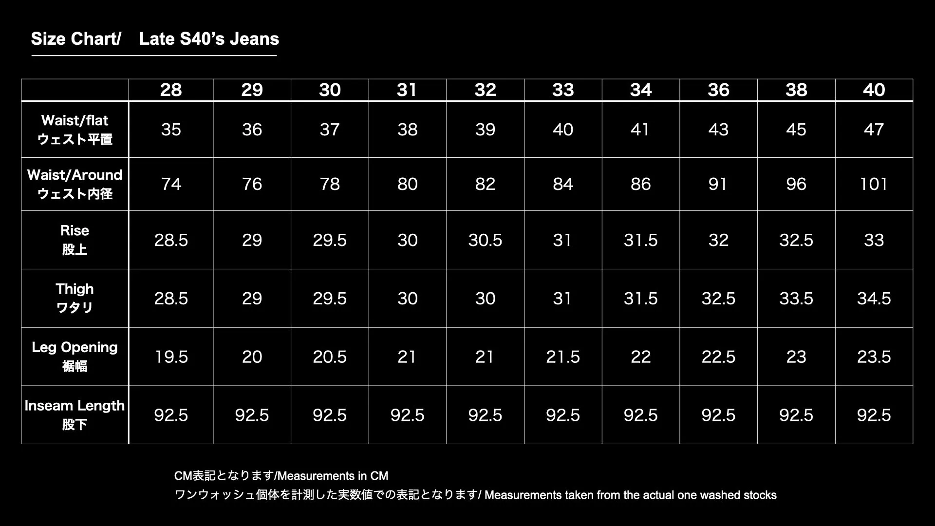 □Pre-Order□ Late S40's Jeans BKBK