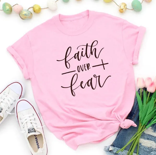 "Faith Over Fear" Christian T-Shirt for Women