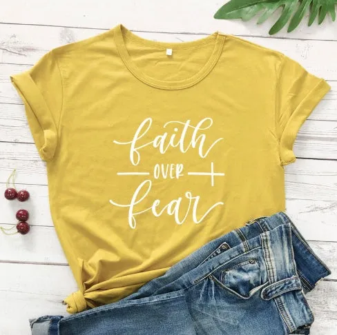 "Faith Over Fear" Christian T-Shirt for Women