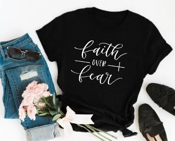 "Faith Over Fear" Christian T-Shirt for Women