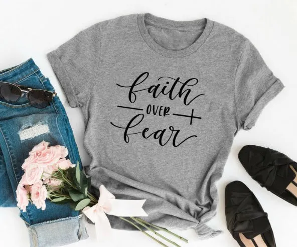 "Faith Over Fear" Christian T-Shirt for Women