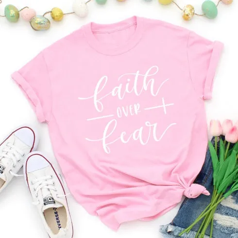 "Faith Over Fear" Christian T-Shirt for Women