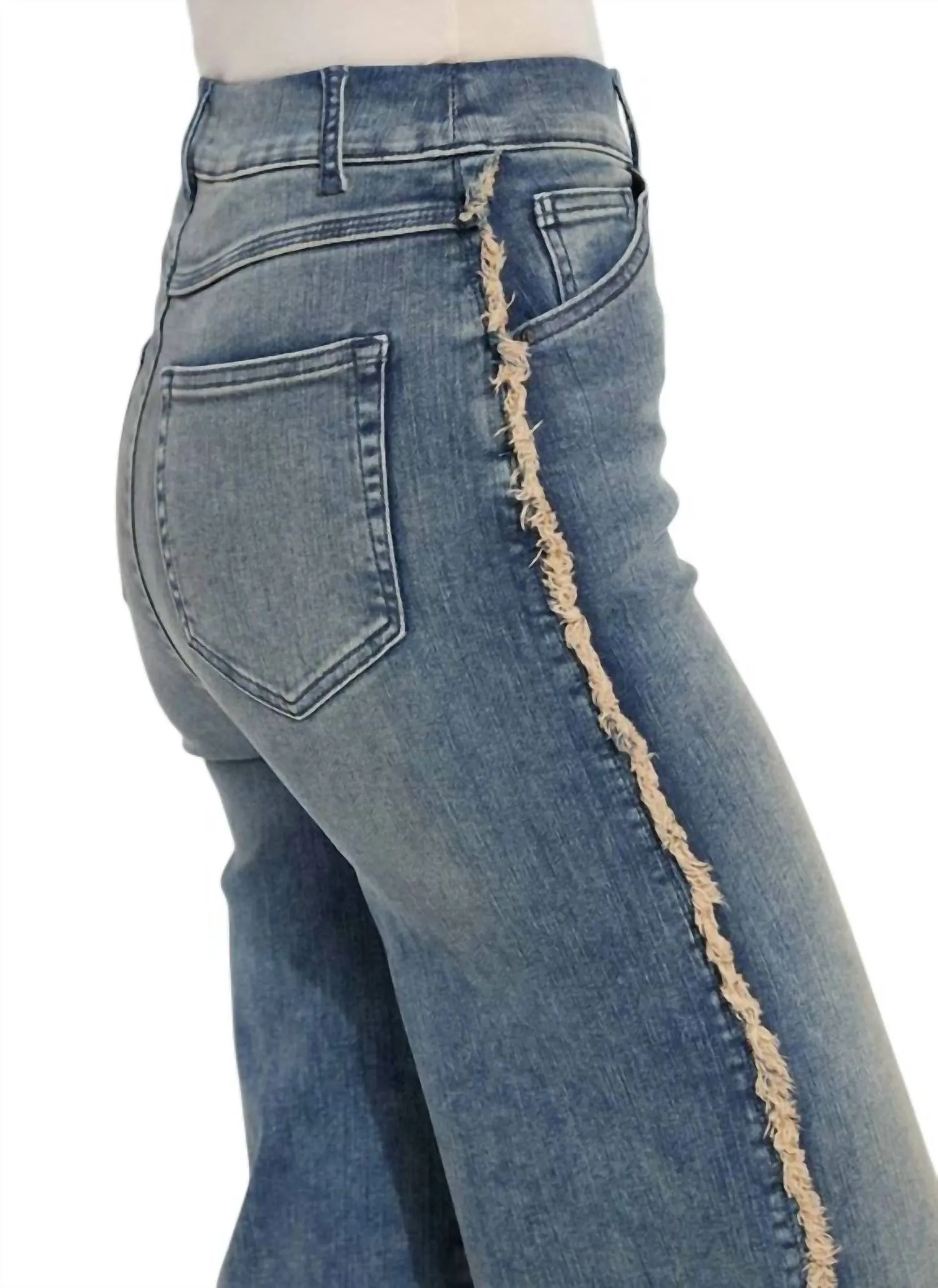 "holding Power" Era Wide Leg Premium Denim Jeans In Nutshell Dye Midwash