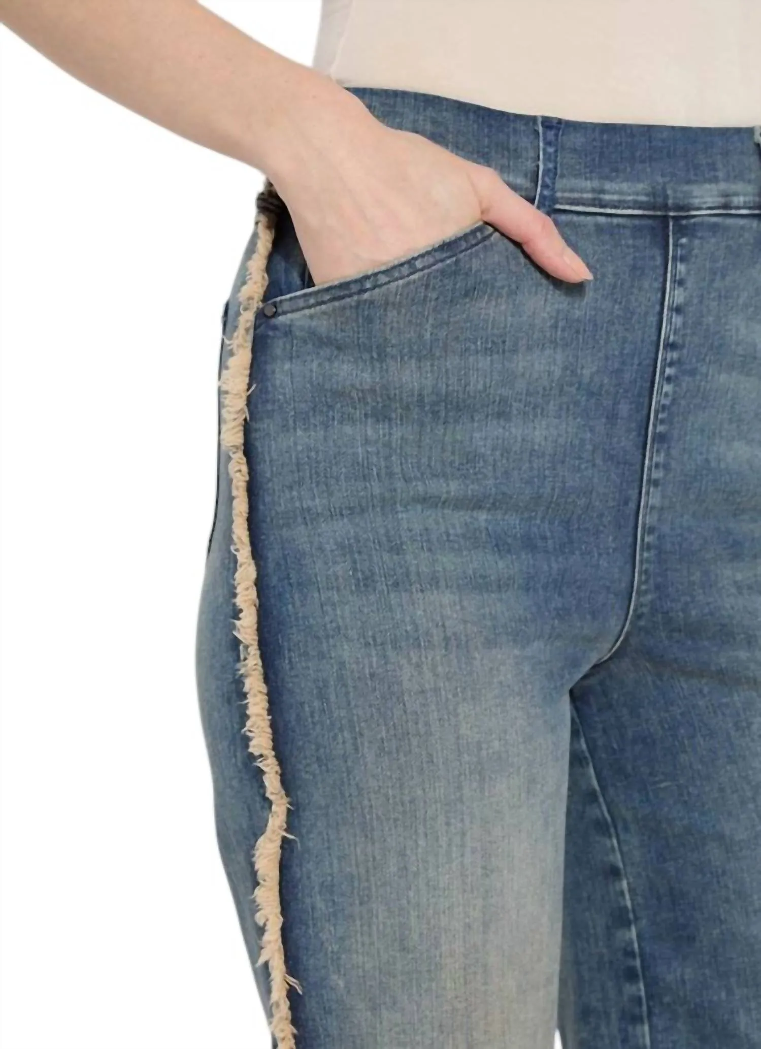 "holding Power" Era Wide Leg Premium Denim Jeans In Nutshell Dye Midwash
