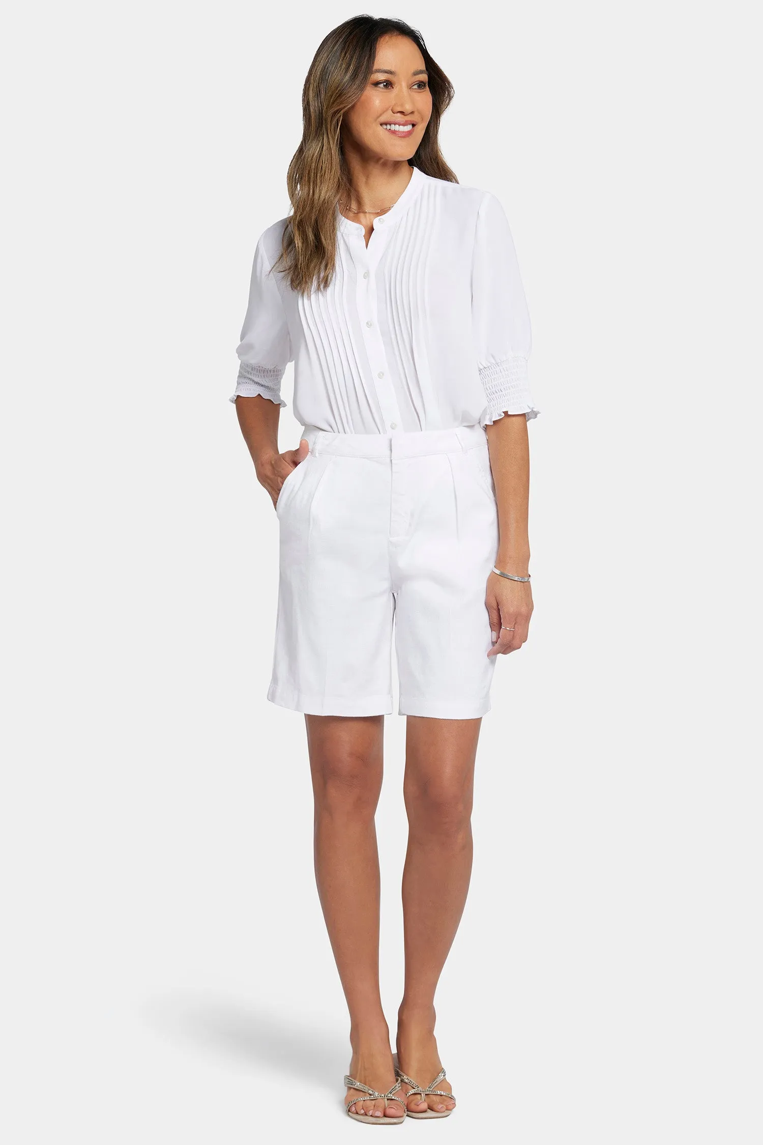 Relaxed Shorts  - White