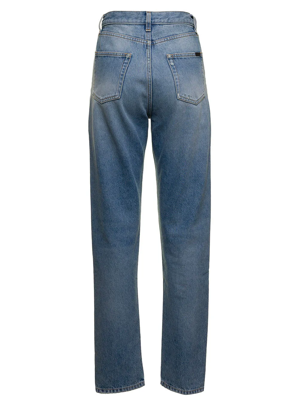 Saint Laurent Buttoned Detailed High Waist Jeans