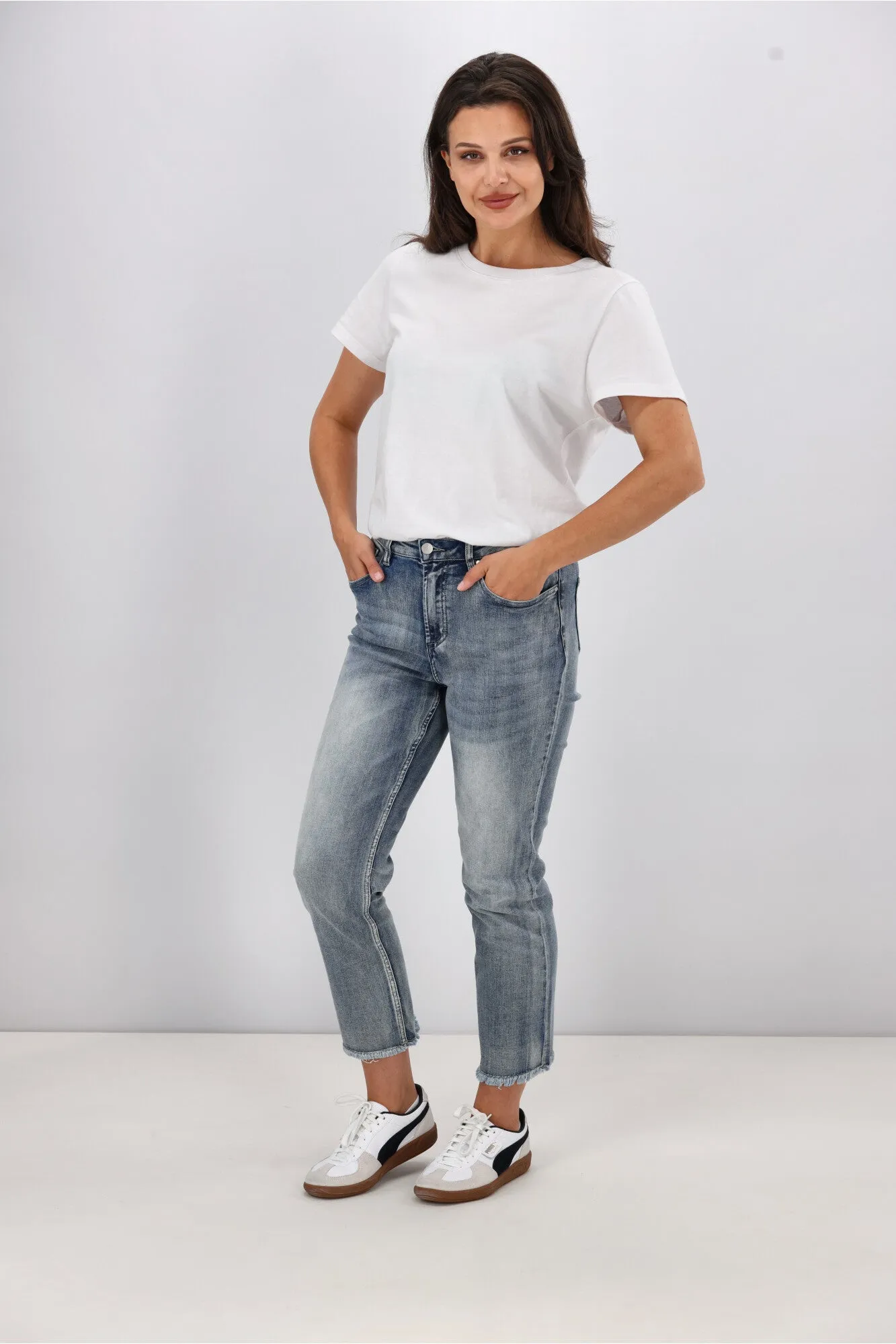 Shine On Label Asher Straight Leg Jean Indigo