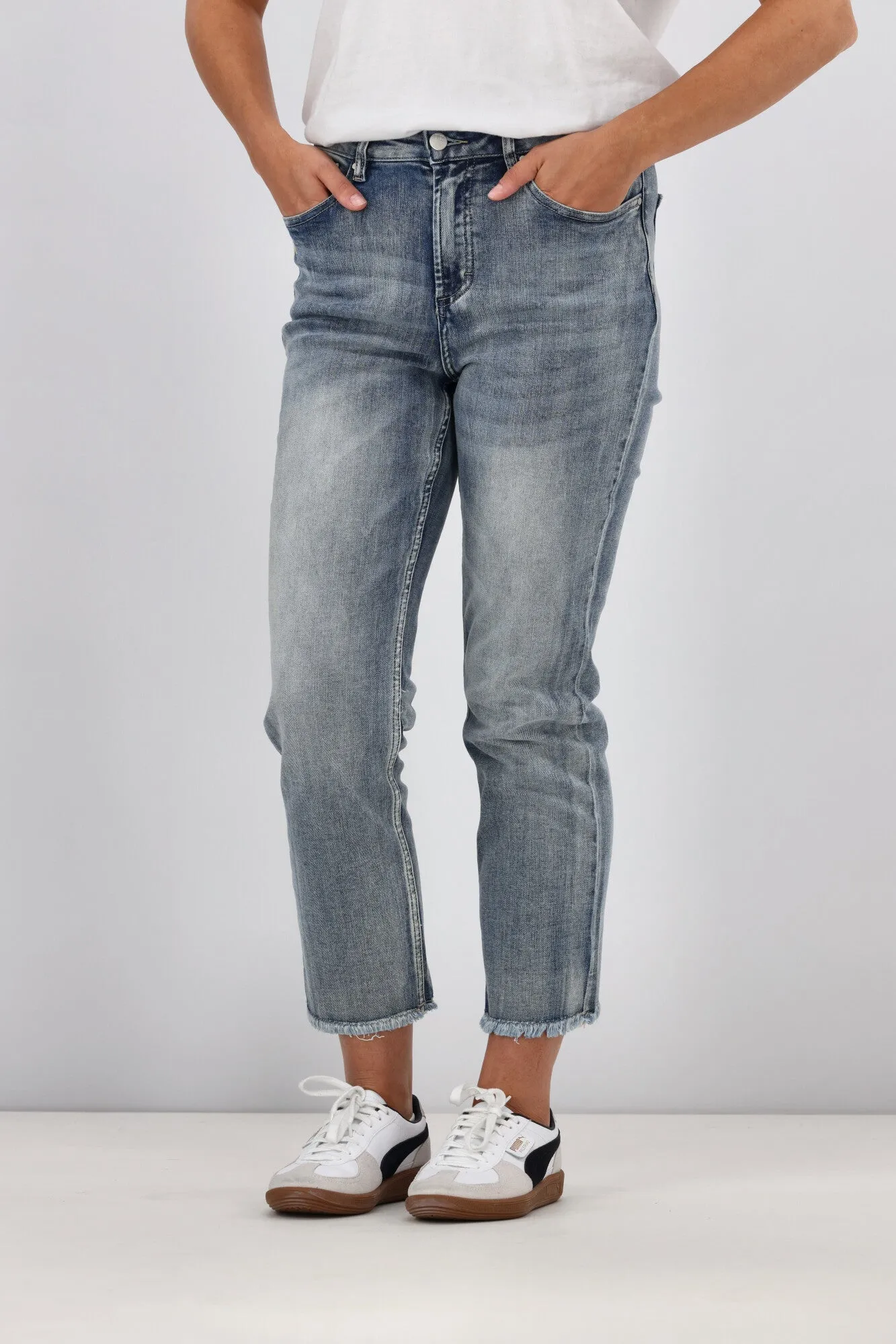Shine On Label Asher Straight Leg Jean Indigo
