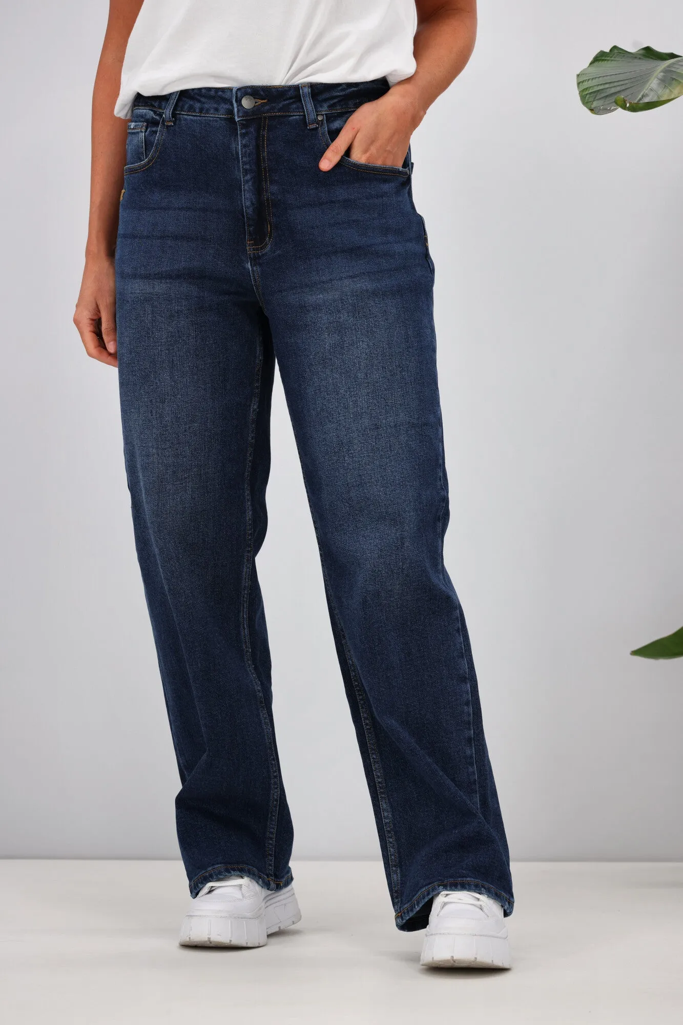 Shine On Label Atlas Relaxed Fit Jean Indigo
