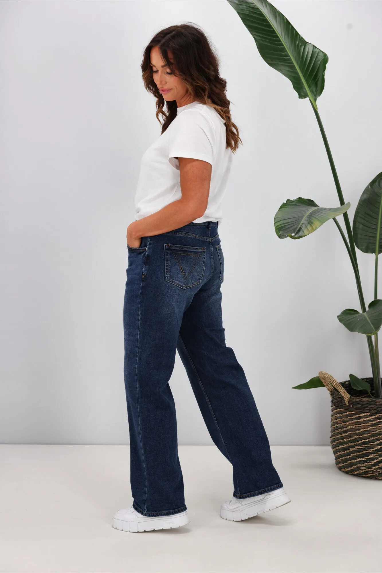 Shine On Label Atlas Relaxed Fit Jean Indigo