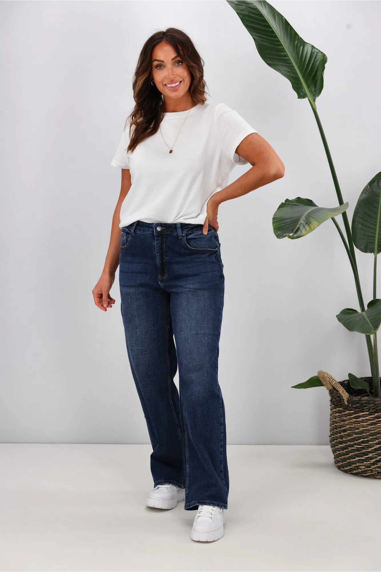 Shine On Label Atlas Relaxed Fit Jean Indigo