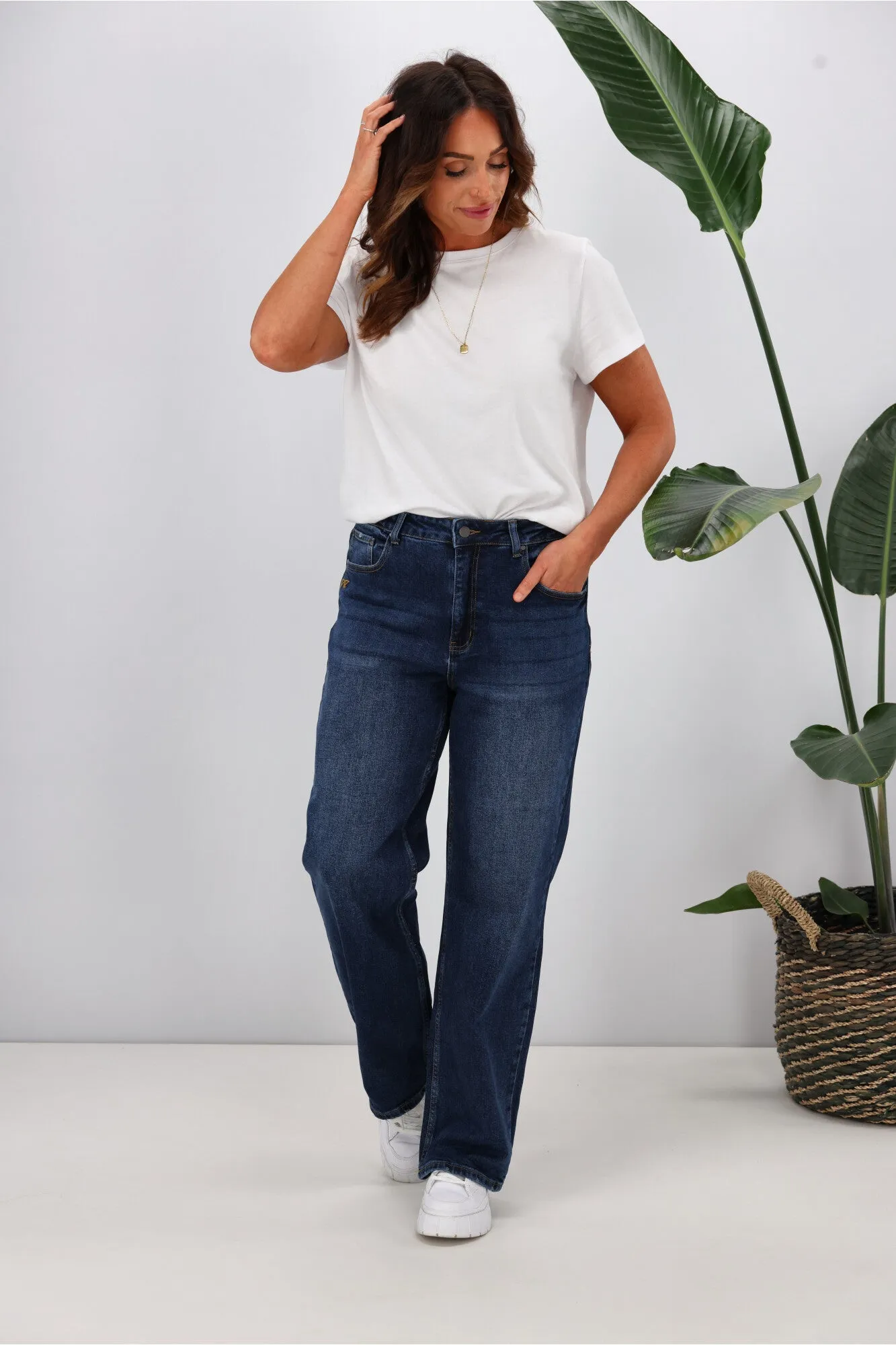 Shine On Label Atlas Relaxed Fit Jean Indigo