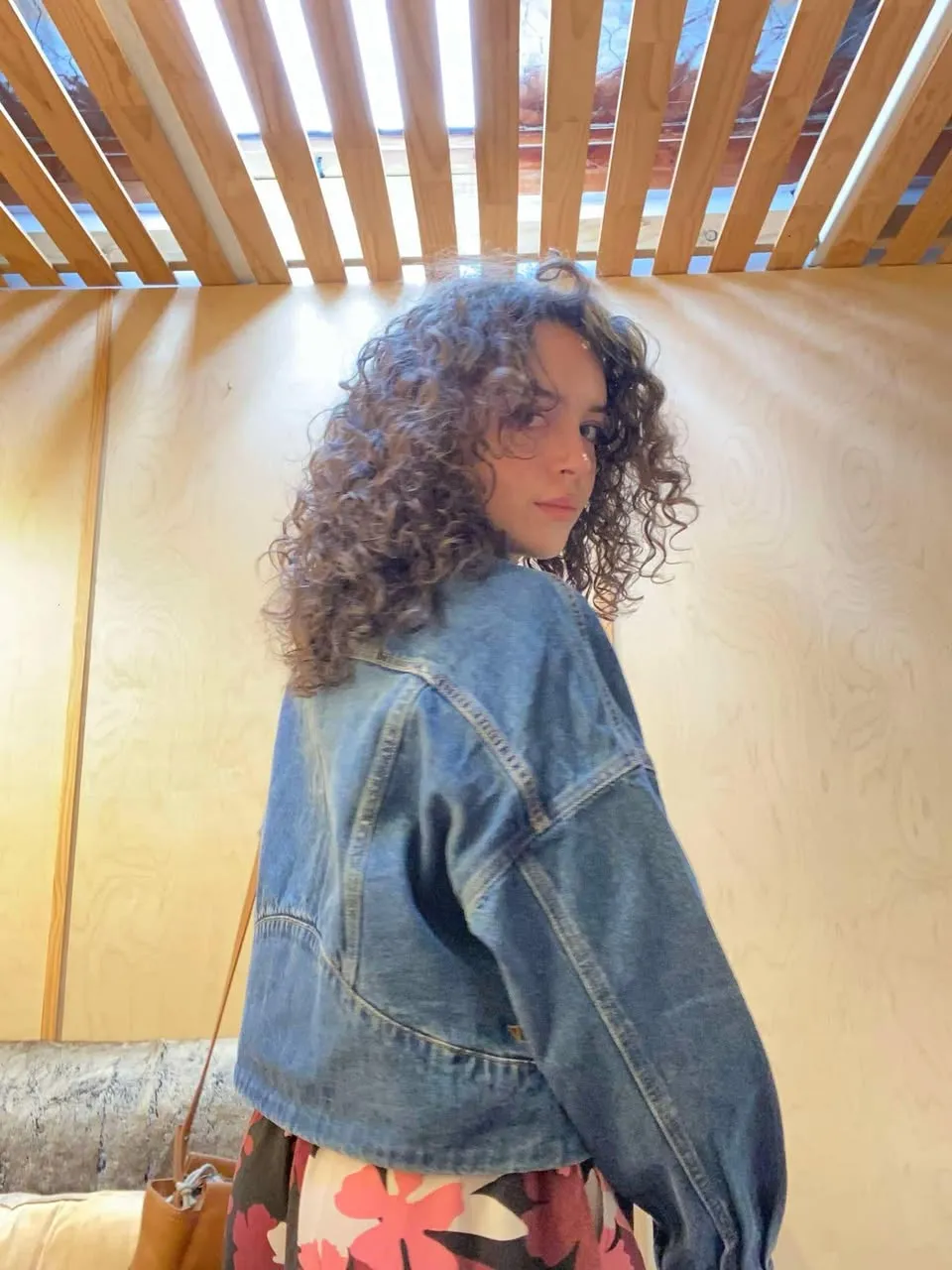 Shine On Label Everlasting Cropped Denim Jacket Vintage Indigo