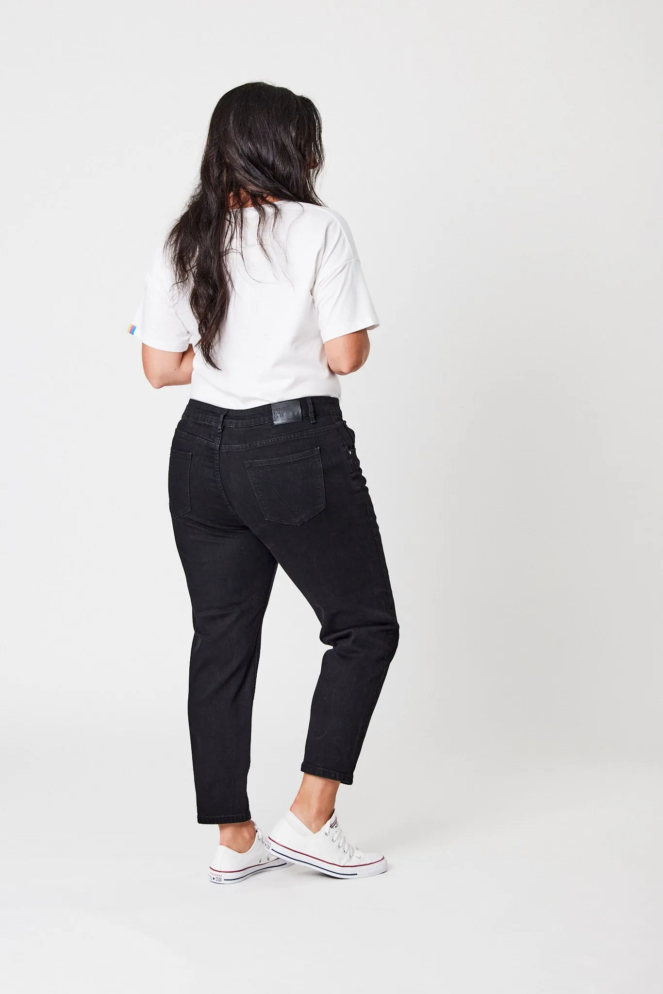 Shine On Label Lennox Straight Leg Jean Black