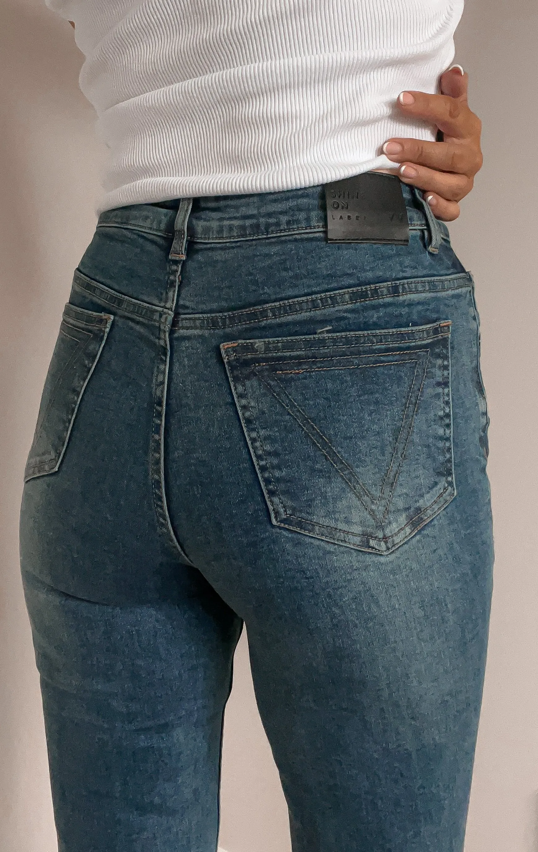 Shine On Label Maverick Bootcut Jean Indigo