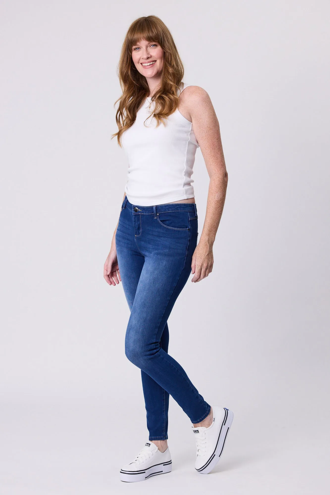 Shine On Label Sculpt Denim Jean True Blue Wash