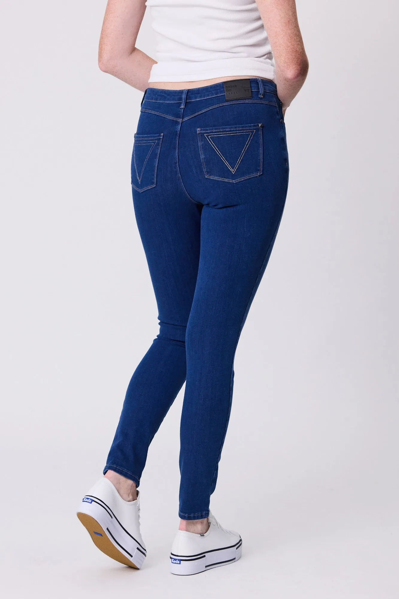 Shine On Label Sculpt Denim Jean True Blue Wash