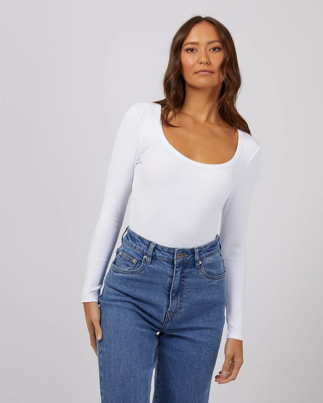 Silent Theory Hazel L/S Tee White