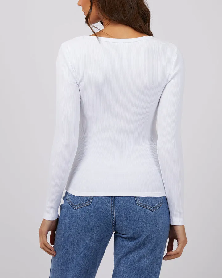 Silent Theory Hazel L/S Tee White
