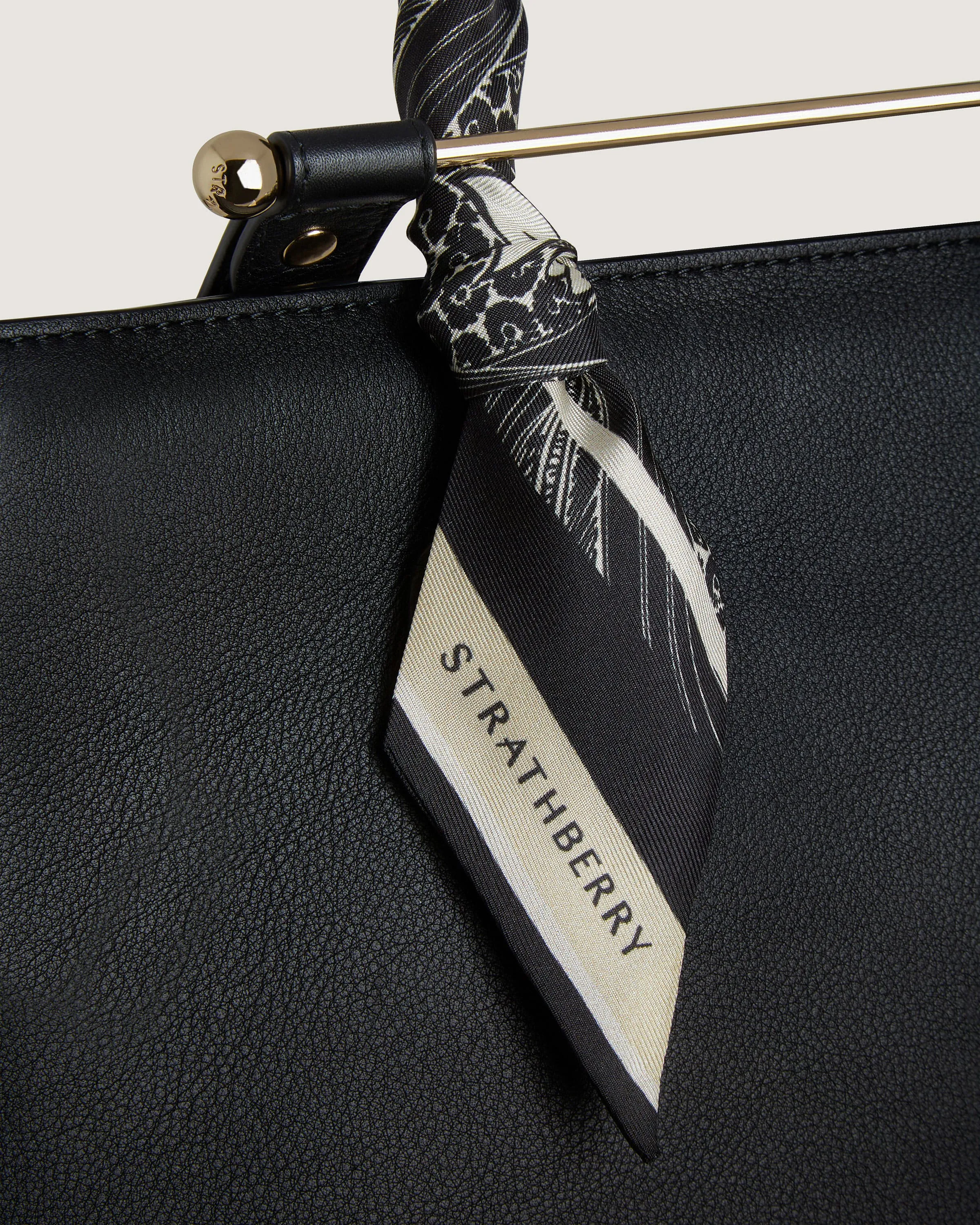 Silk Skinny Scarf - Wallpaper Black/Vanilla