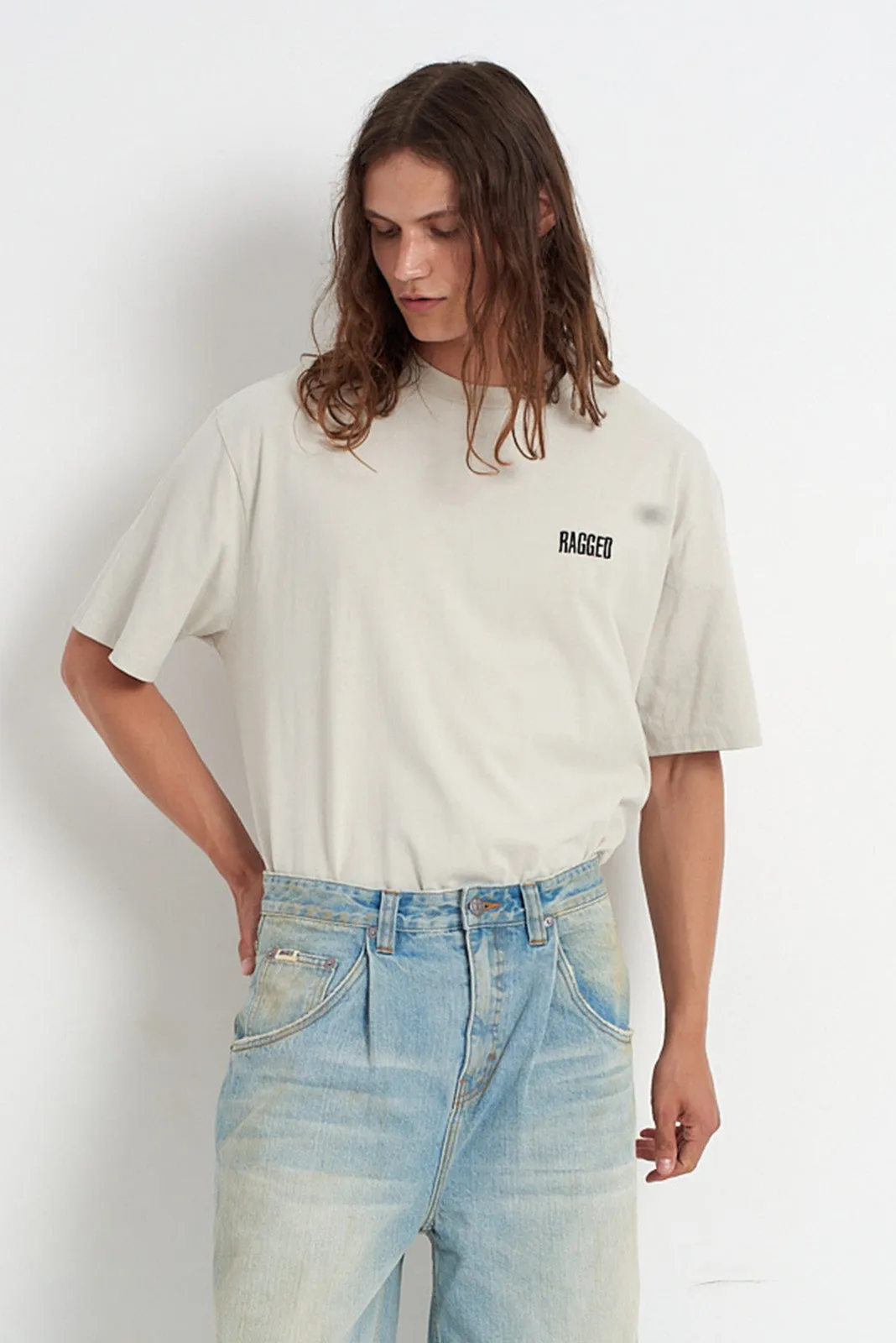 SKULL RAGGED GRAPHIC TEE