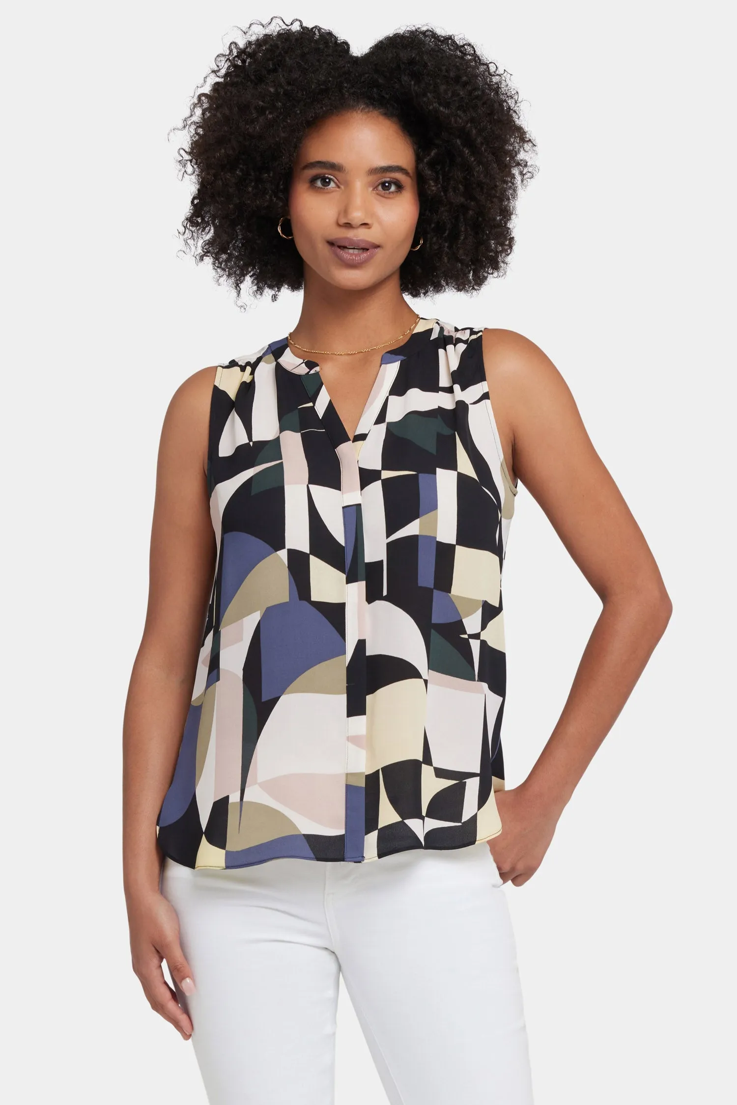 Sleeveless Pintuck Blouse - La Granadella