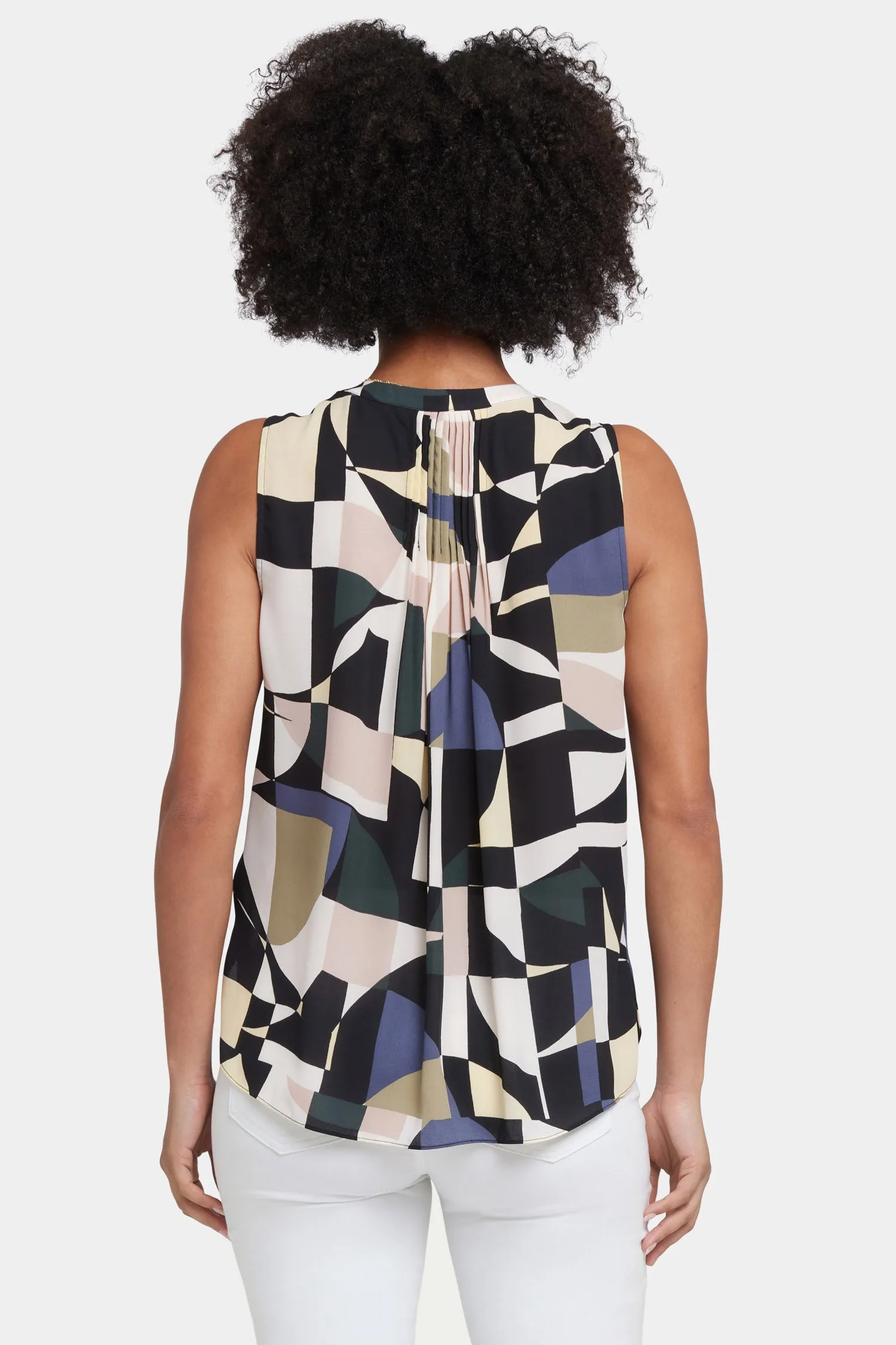 Sleeveless Pintuck Blouse - La Granadella