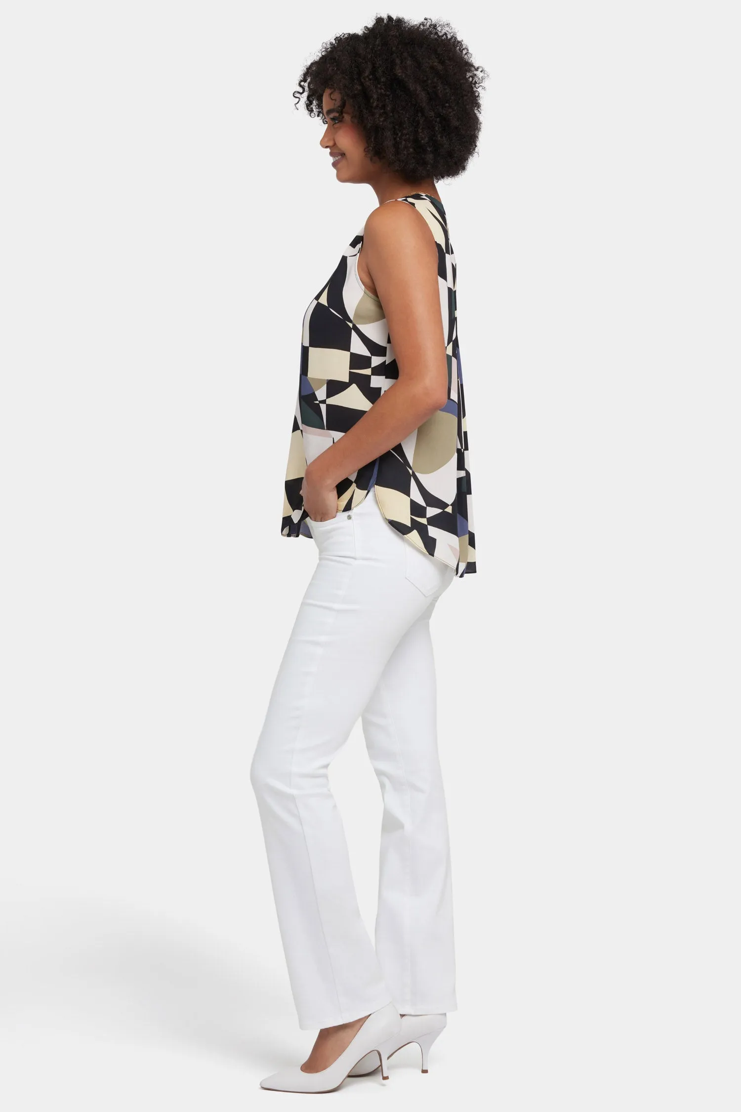 Sleeveless Pintuck Blouse - La Granadella