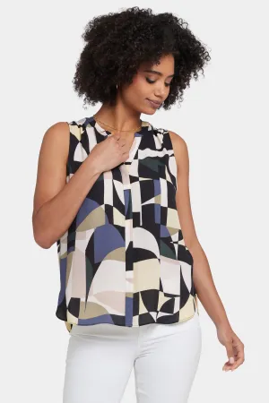 Sleeveless Pintuck Blouse - La Granadella