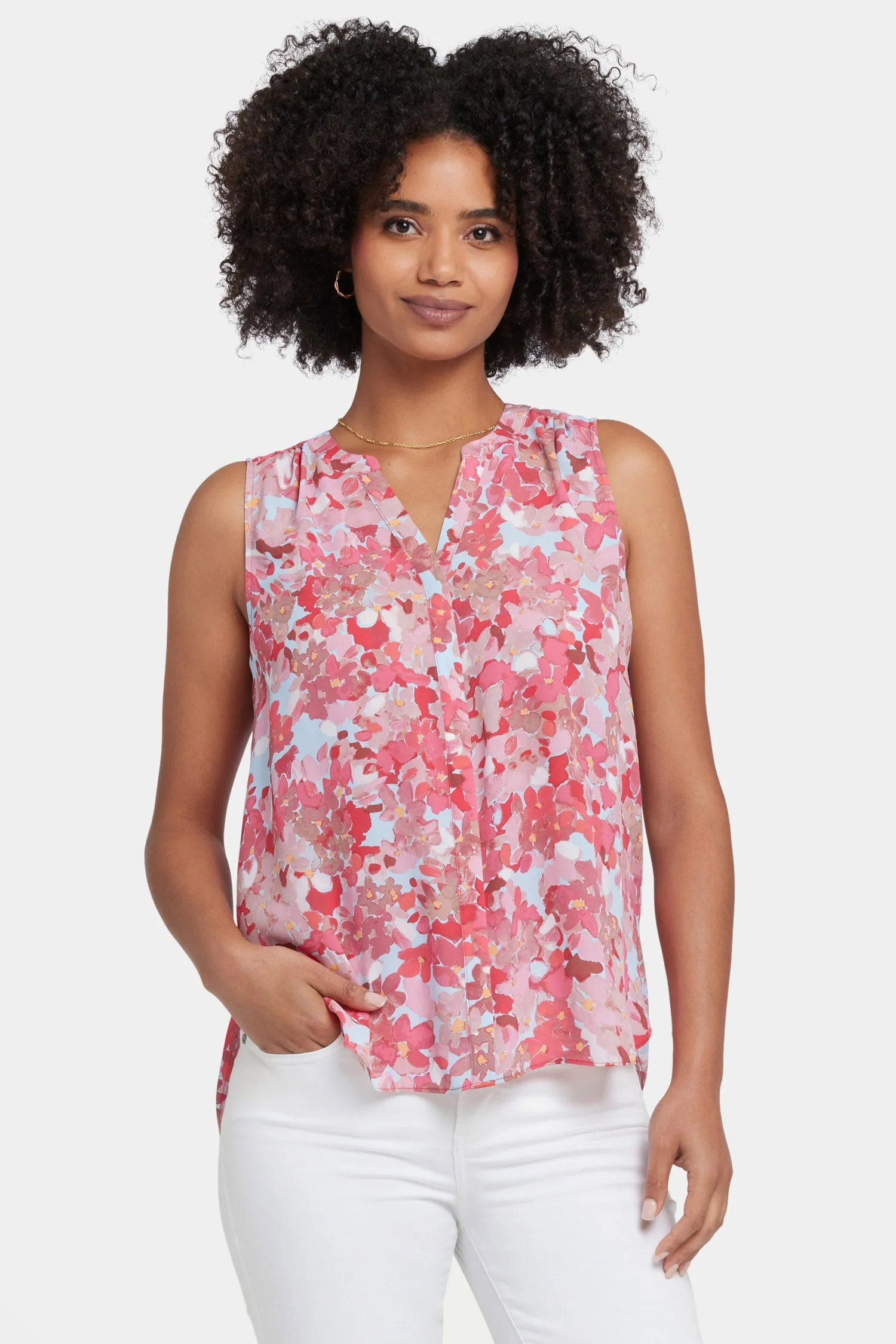 Sleeveless Pintuck Blouse - Luciana