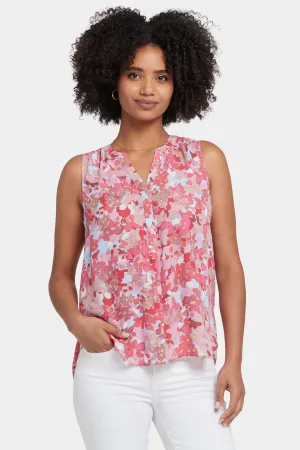 Sleeveless Pintuck Blouse - Luciana