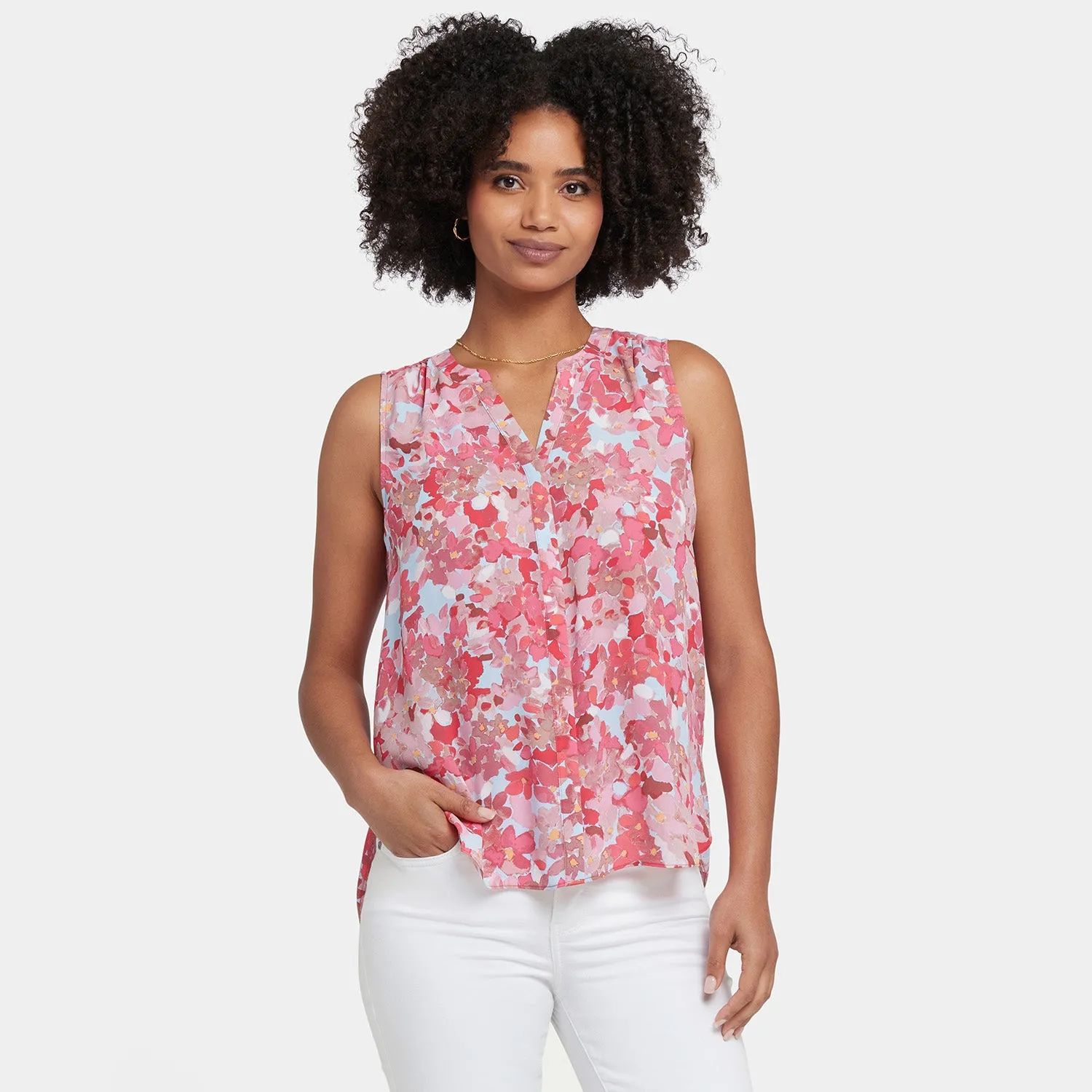 Sleeveless Pintuck Blouse - Luciana