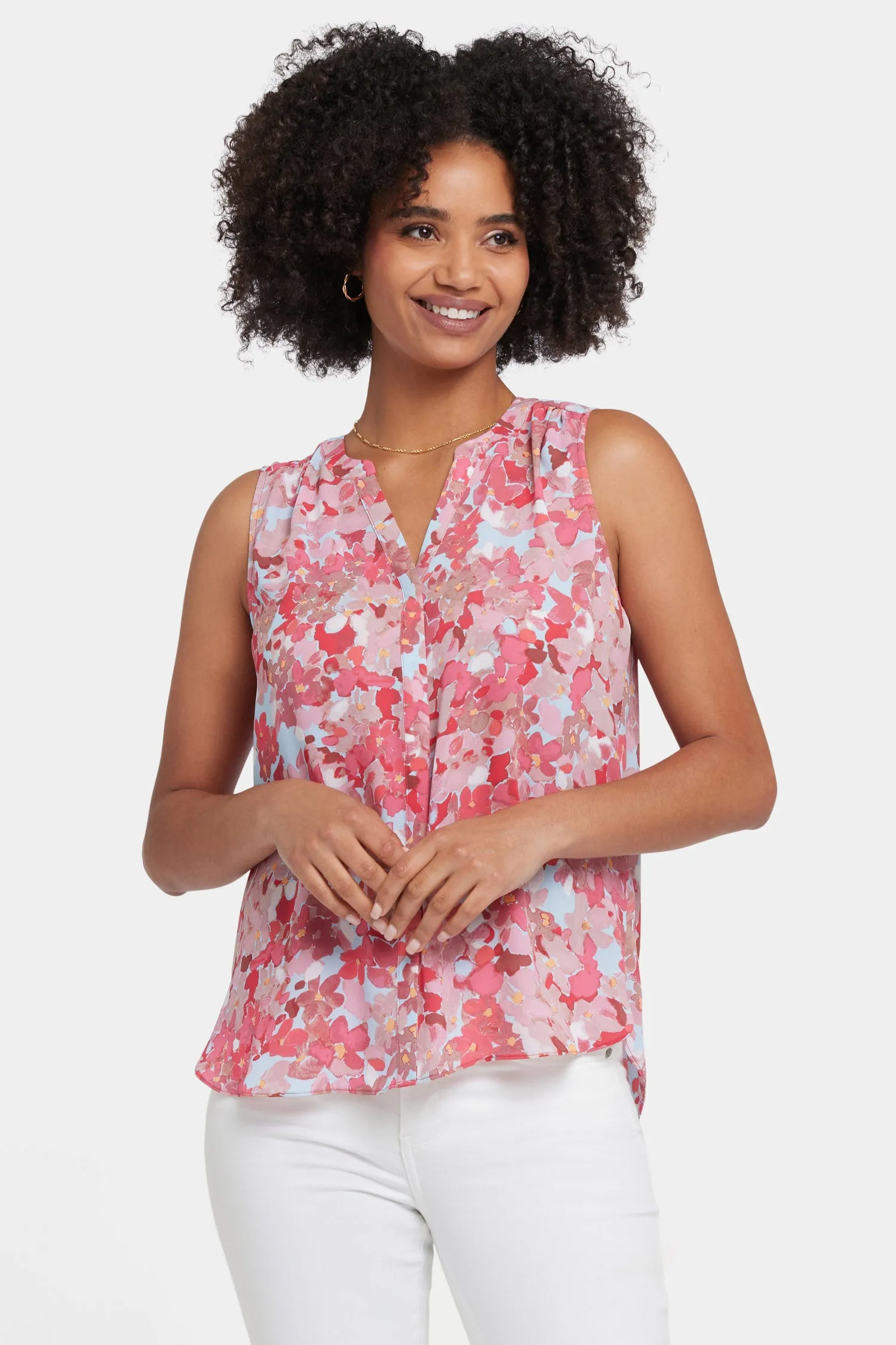 Sleeveless Pintuck Blouse - Luciana