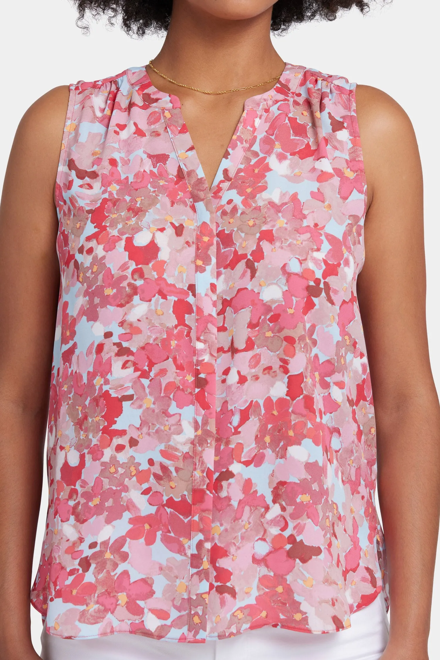 Sleeveless Pintuck Blouse - Luciana
