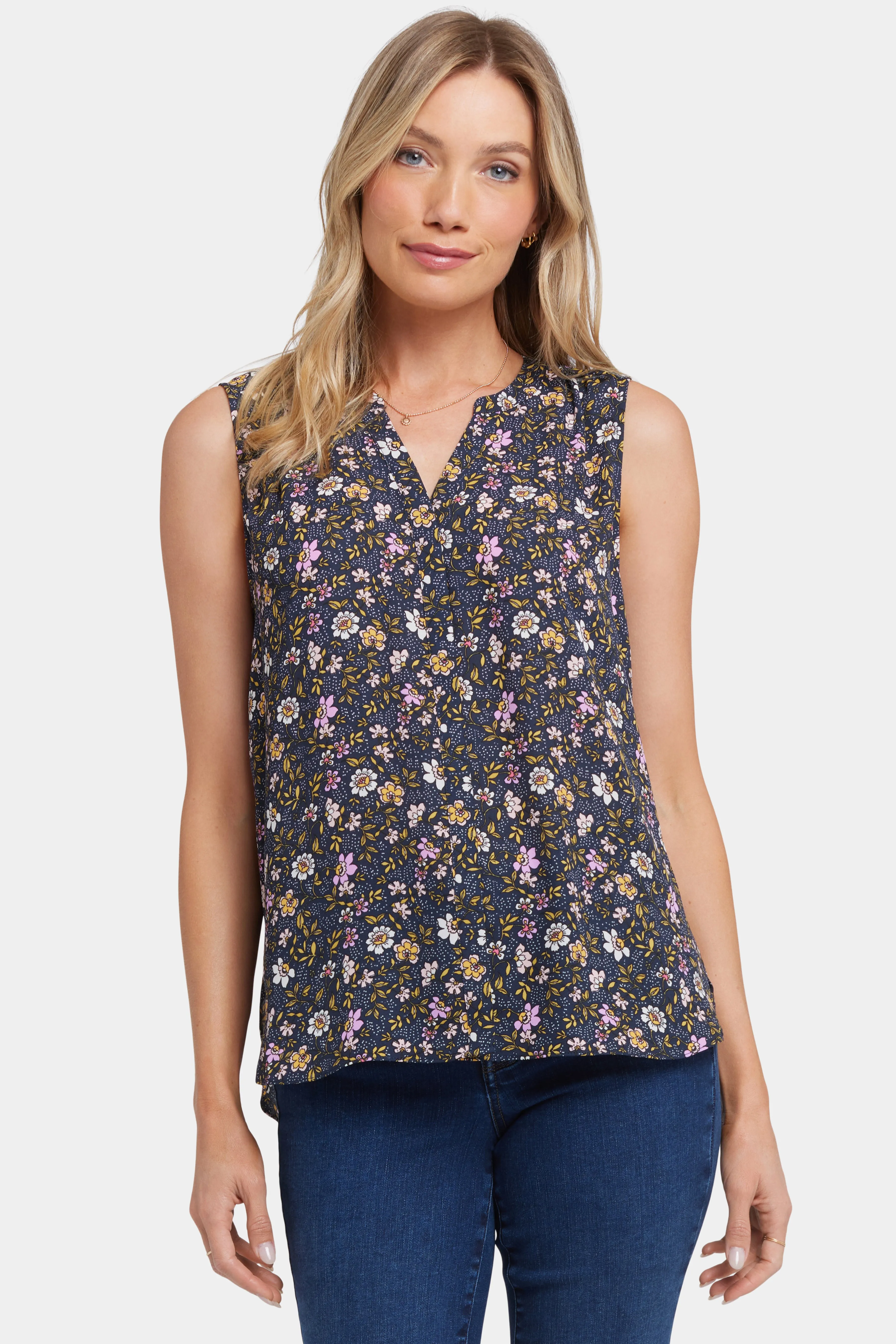 Sleeveless Pintuck Blouse - Marisol