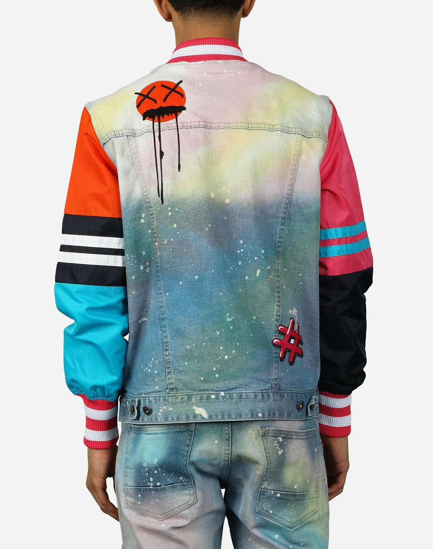 Smoke Rise COLOR VARSITY DENIM JACKET