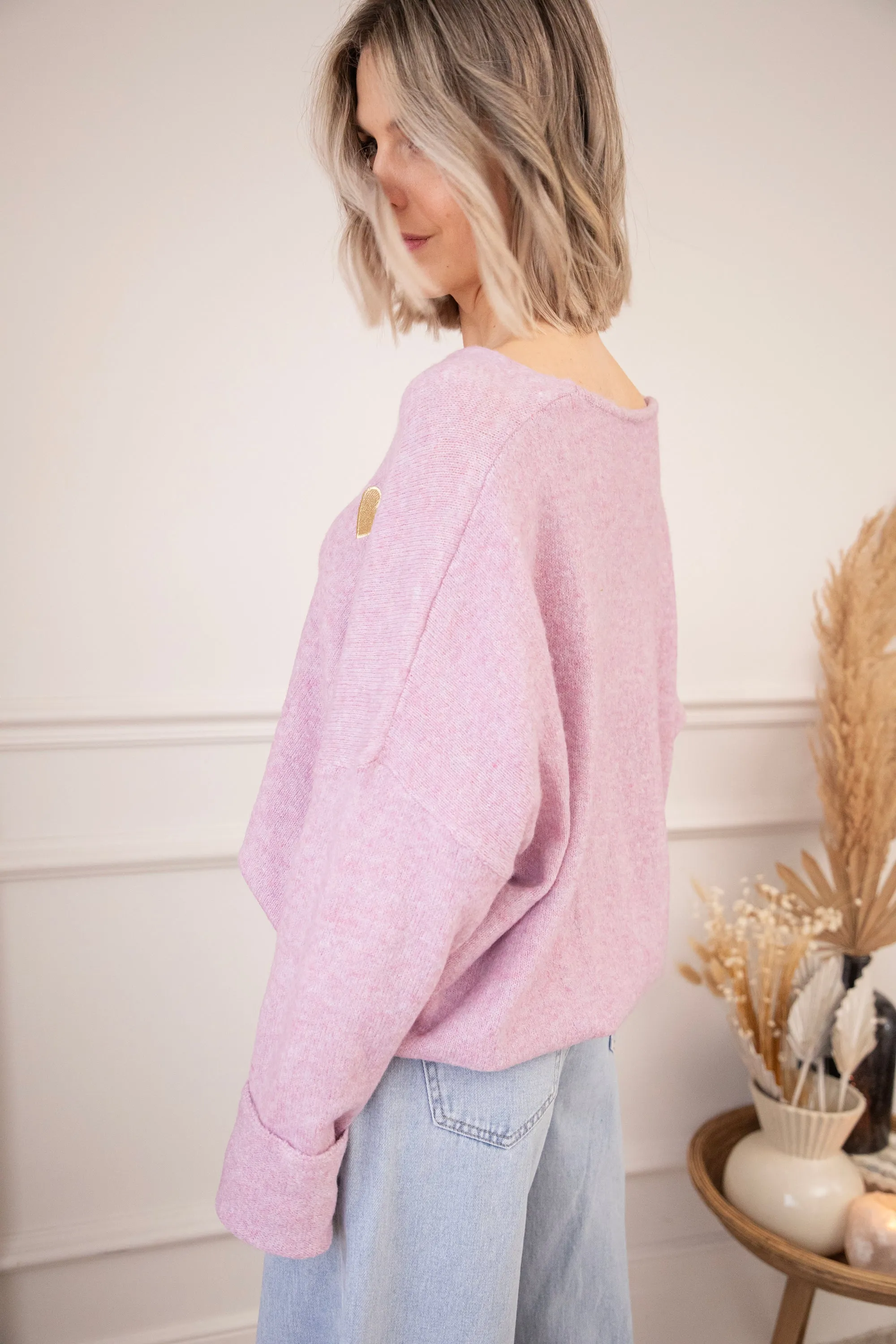 Soft Hearted Lila/Gold - Trui