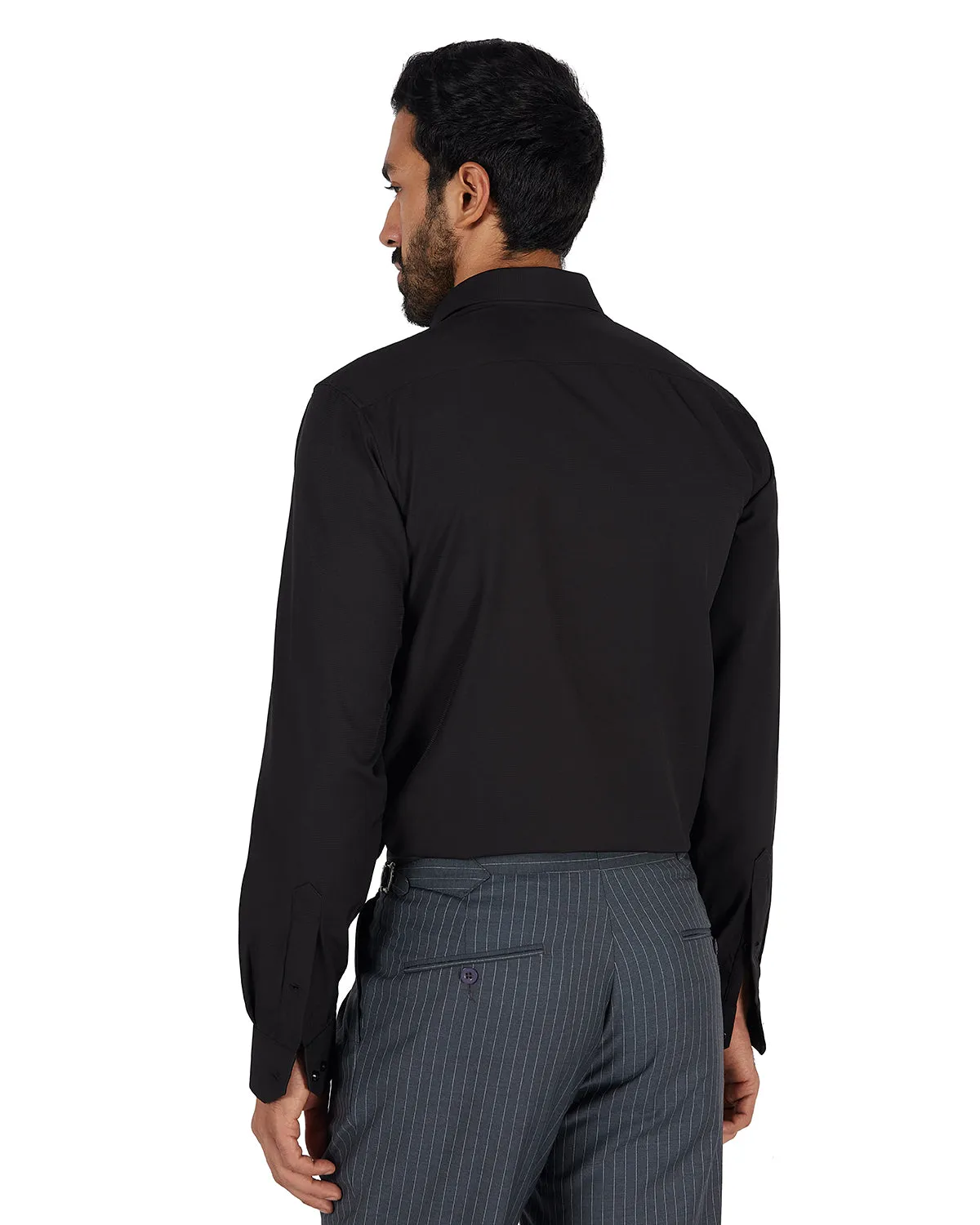 Stretch Dobby Shirt - Black