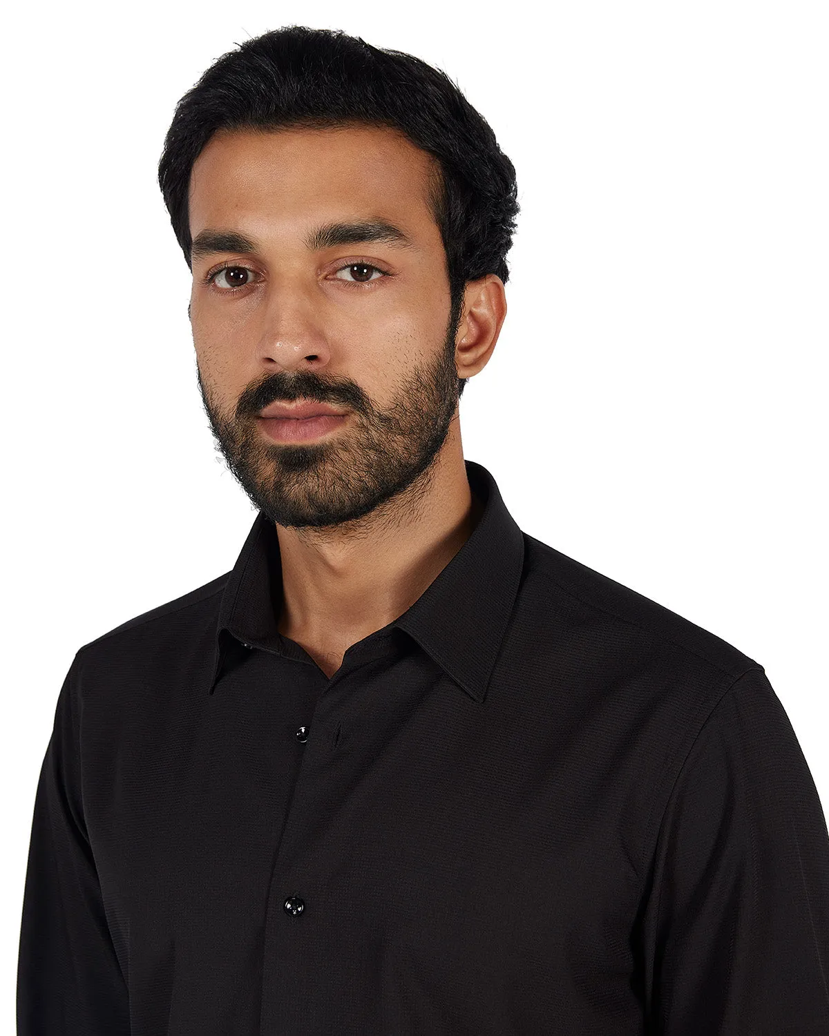 Stretch Dobby Shirt - Black