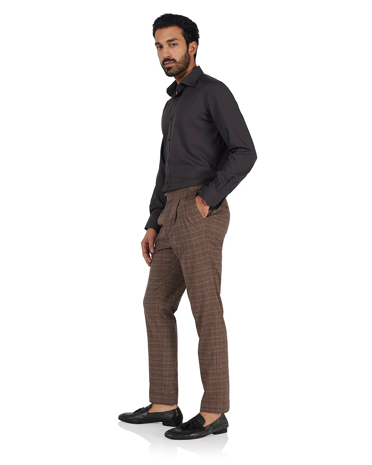 Stretch Dobby Shirt - Charcoal