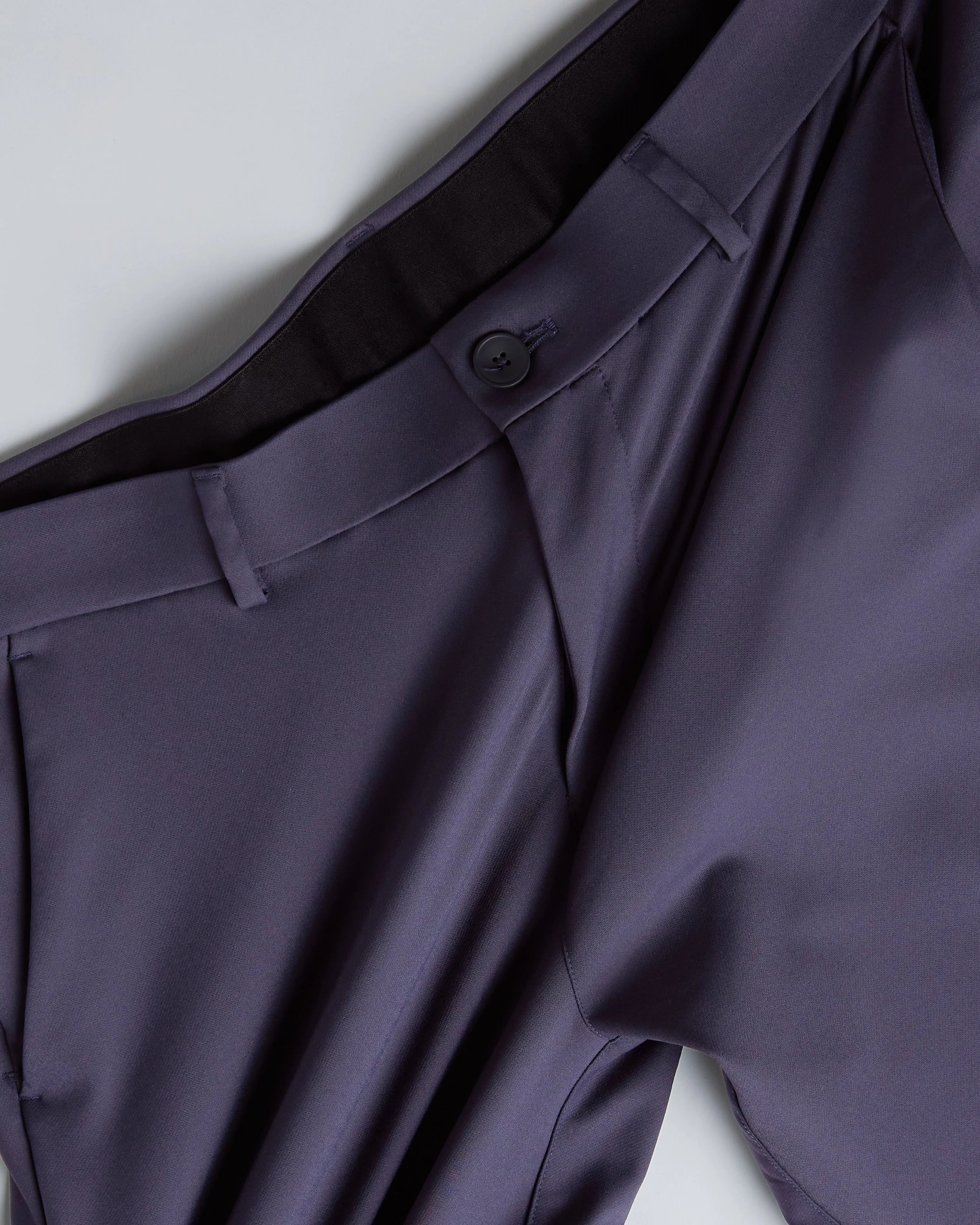 Tailored 4-Way Stretch Nylon Smart Pants - Dark Grey