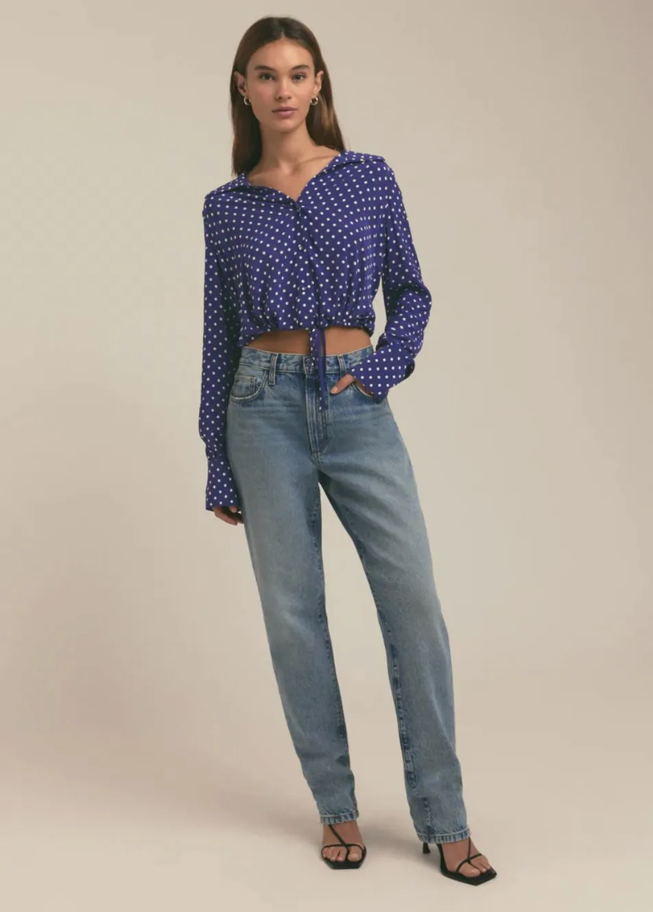 The Parker Top Venetian Ditsy Dot