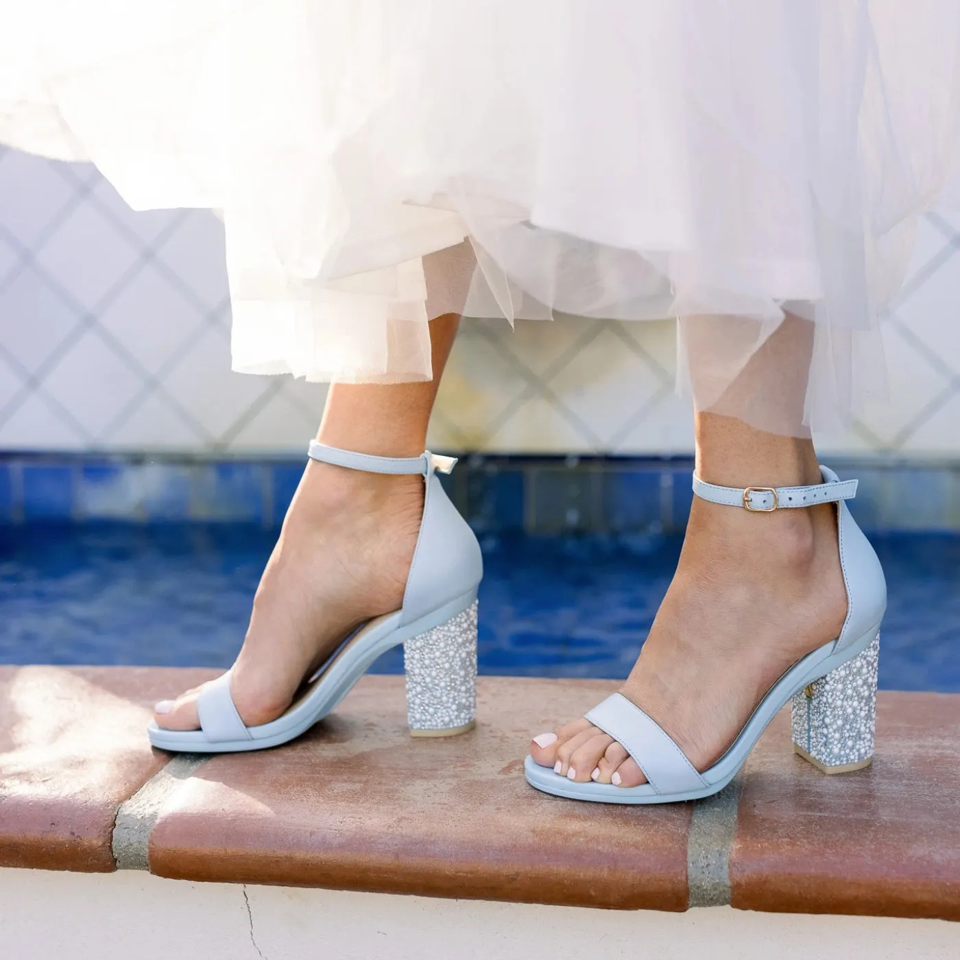 The Pashionista - Baby Blue Leather 3 Block