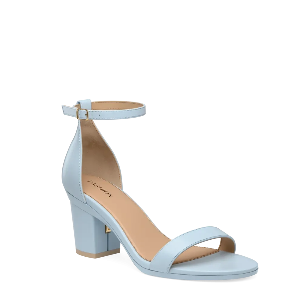 The Pashionista - Baby Blue Leather 3 Block