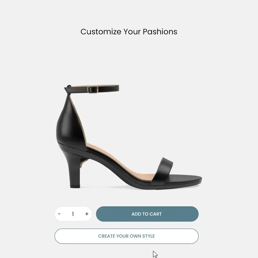 The Pashionista - Coal Leather   Stiletto Heel Kit 3 Coal